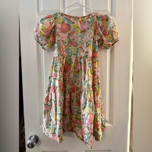 Boden Multicolor Floral Kids Dress Size 7/8Y
